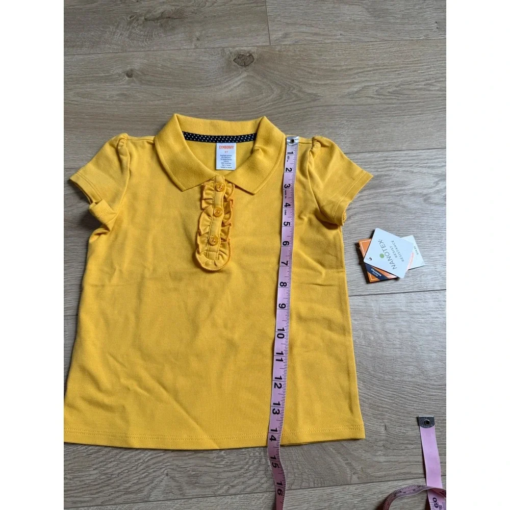 NWT Girls Kids Gymboree playproof uniforms nanotex short sleeve polo size 3T